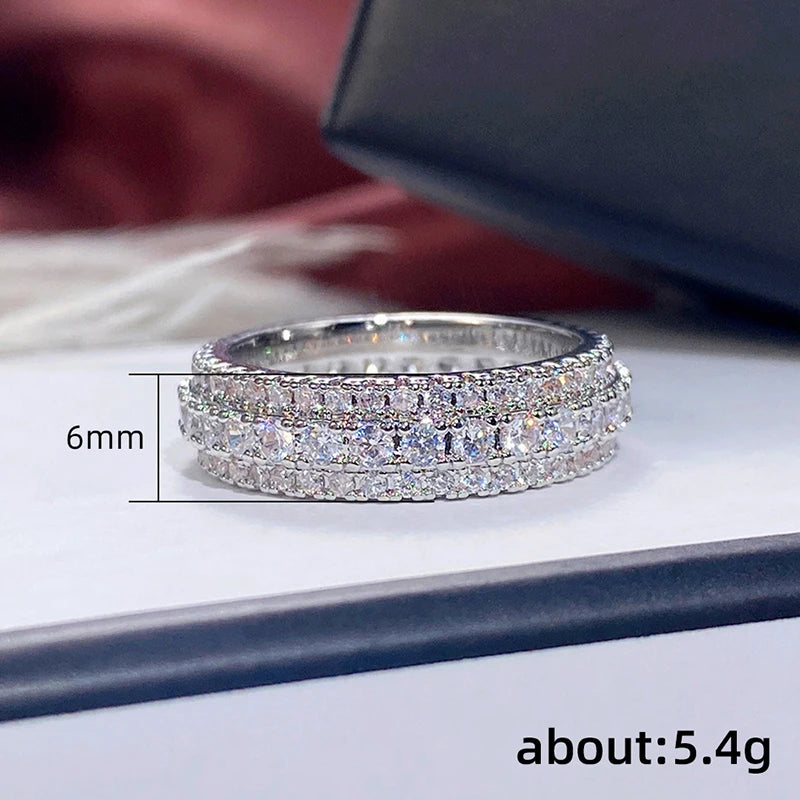 Sparkling Rings with CZ Luxury Wedding Bands.