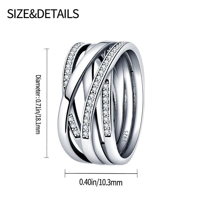 New advanced ring in genuine 925 sterling silver.