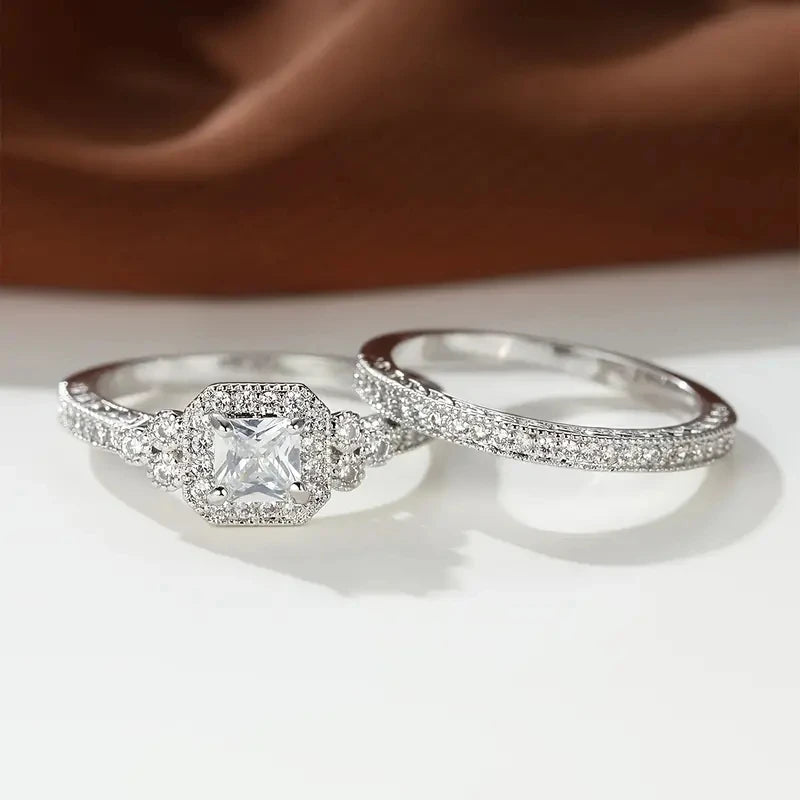 Luxury elegant princess rings.