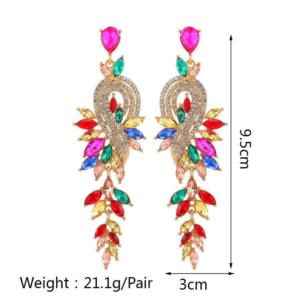 long trendy tassel earrings, luxury jewelry accessory.