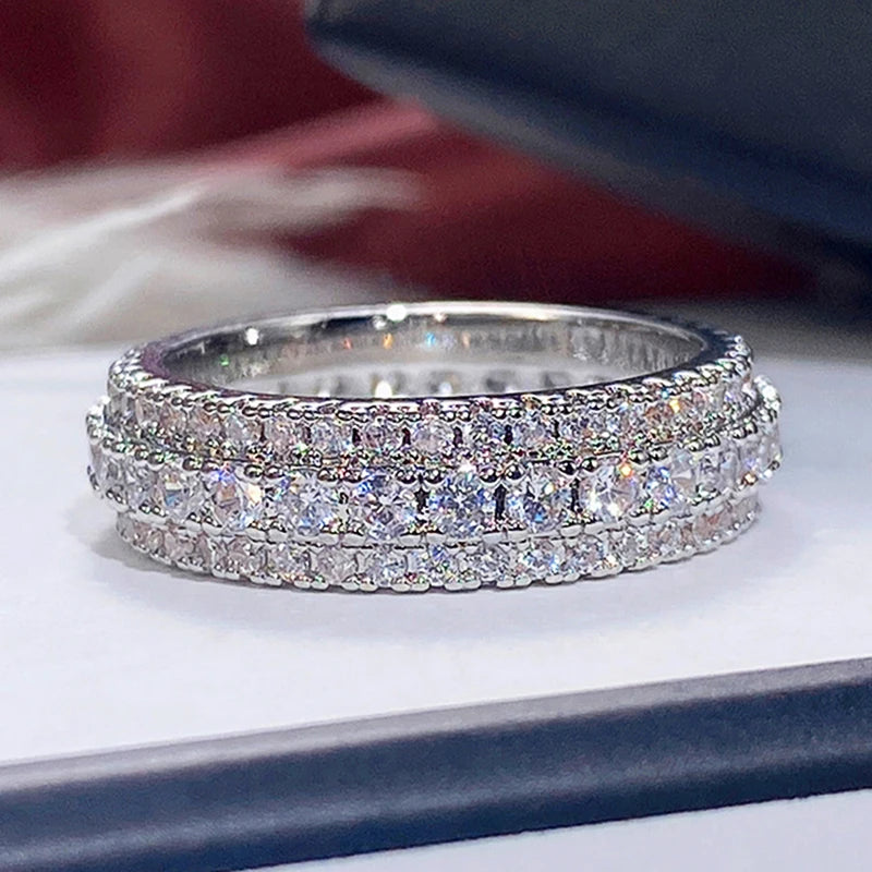 Sparkling Rings with CZ Luxury Wedding Bands.