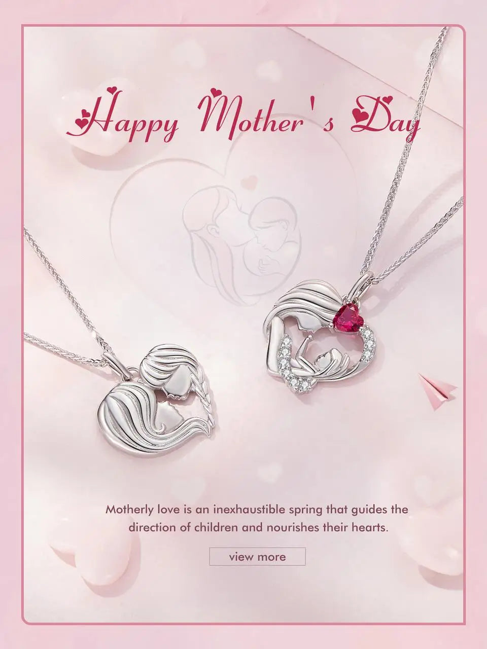 100% Pure 925 Sterling Silver Mother Necklace.