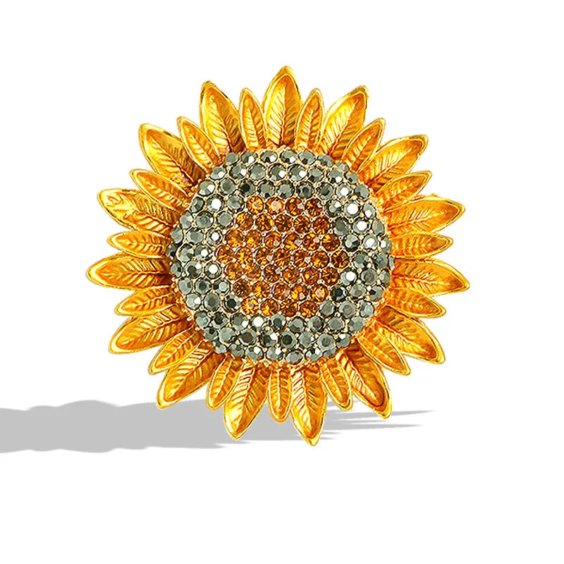 charming sunflower brooch .