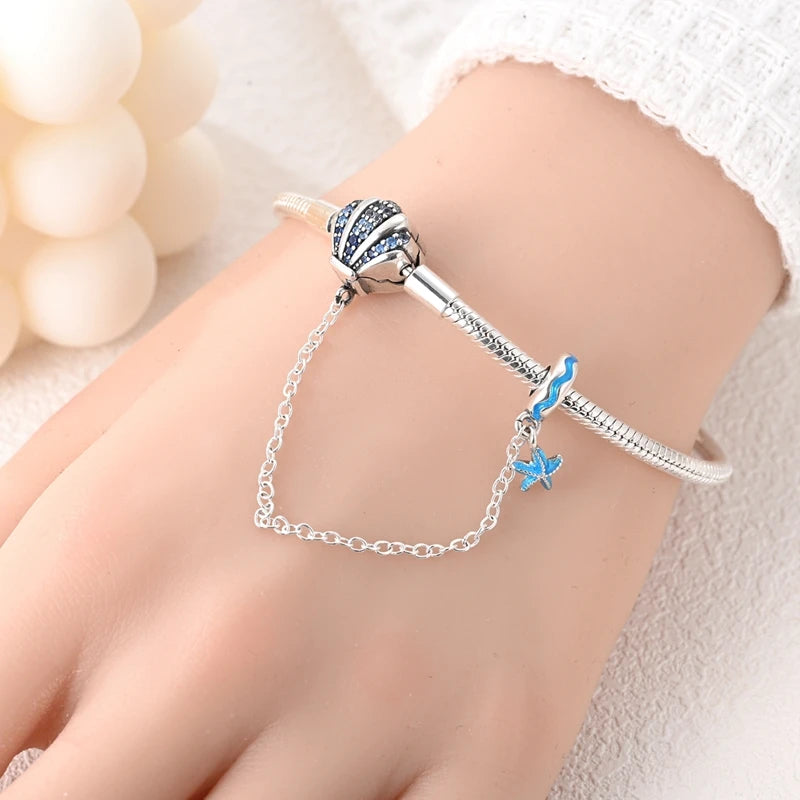 Charms Pure 925 Sterling Silver Bracelets. High Quality.