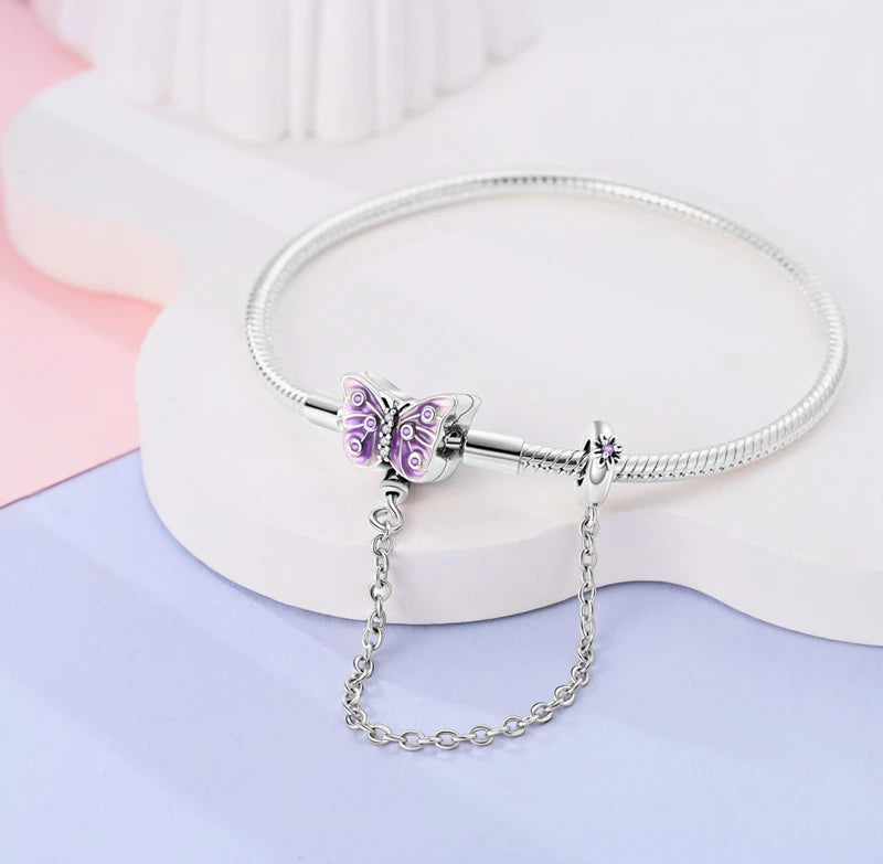 Charms Pure 925 Sterling Silver Bracelets. High Quality.