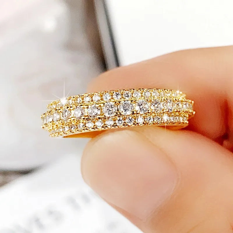 Sparkling Rings with CZ Luxury Wedding Bands.