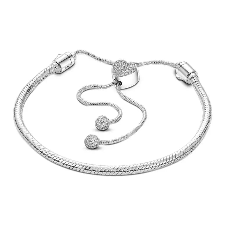 Pure 925 Sterling Silver Princess Bracelets. High Quality.