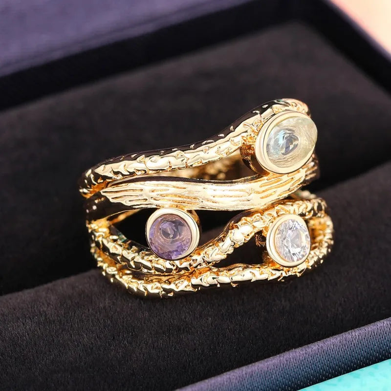 Excellent quality rings with colored stone.