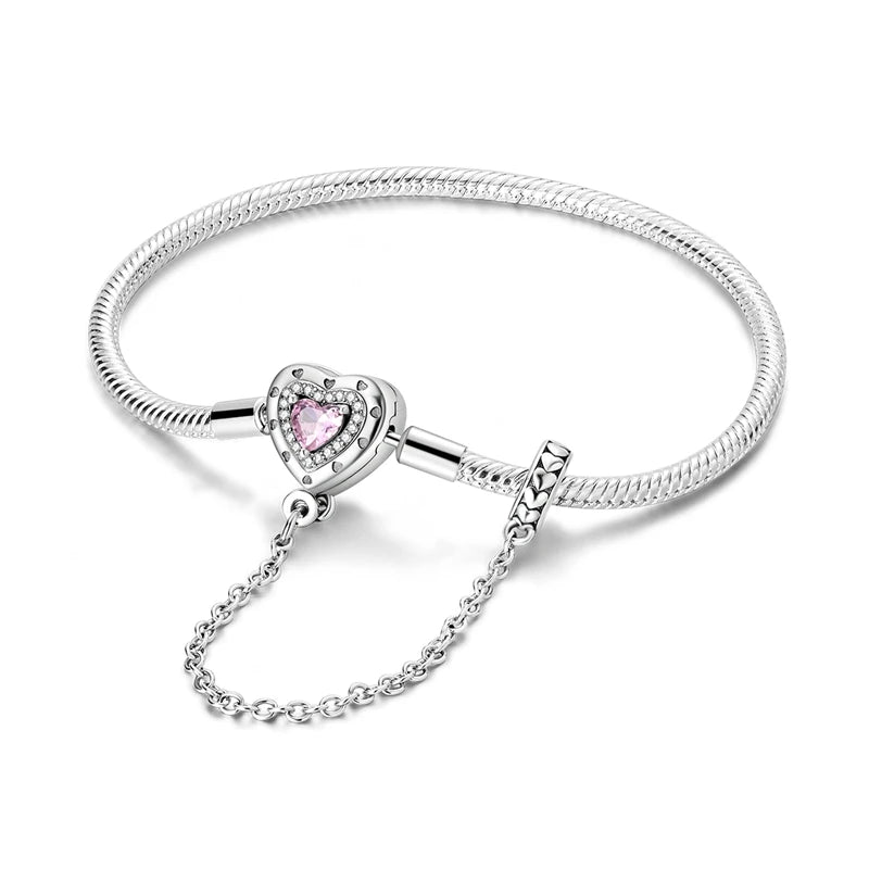 Charms Pure 925 Sterling Silver Bracelets. High Quality.