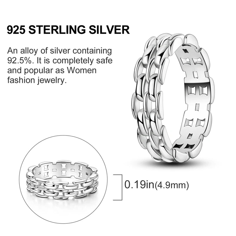 New advanced ring in genuine 925 sterling silver.