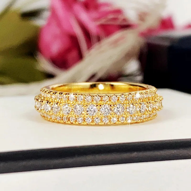 Sparkling Rings with CZ Luxury Wedding Bands.