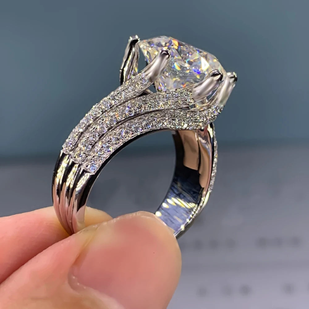 Luxury CZ Crystal Ring with Cubic Zirconia.