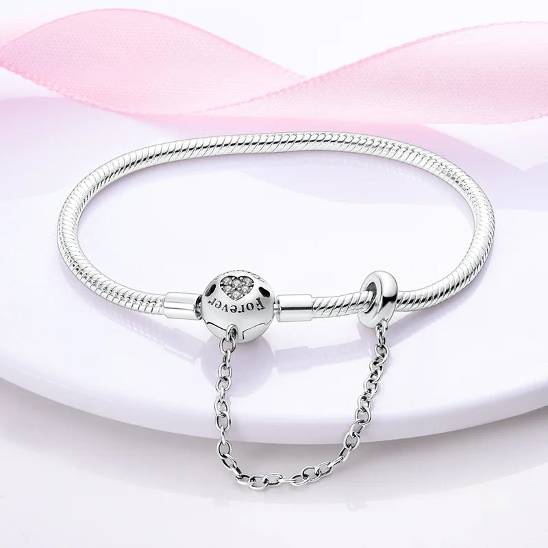 Pure 925 Sterling Silver Princess Bracelets. High Quality.