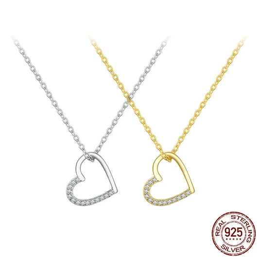 Genuine 925 sterling silver necklace gold plated.