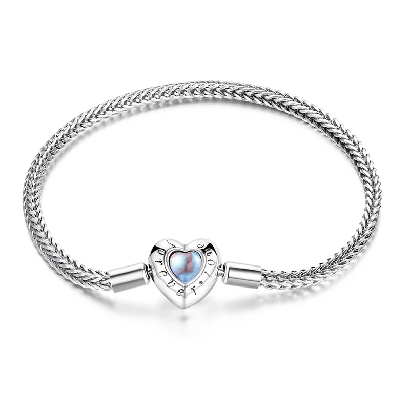 Genuine 925 Sterling Silver Princess Charm Bracelet.