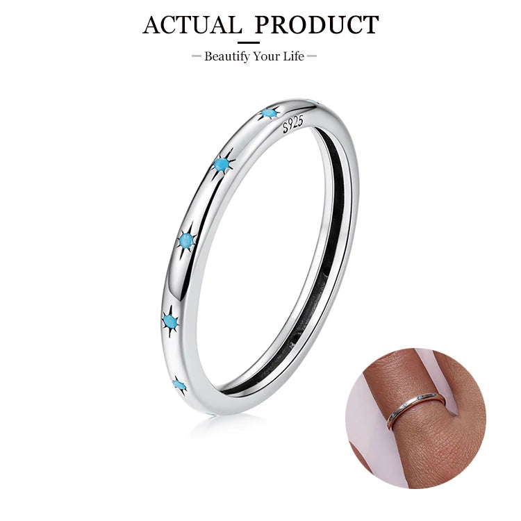 Genuine 925 Sterling Silver Elegant Rings