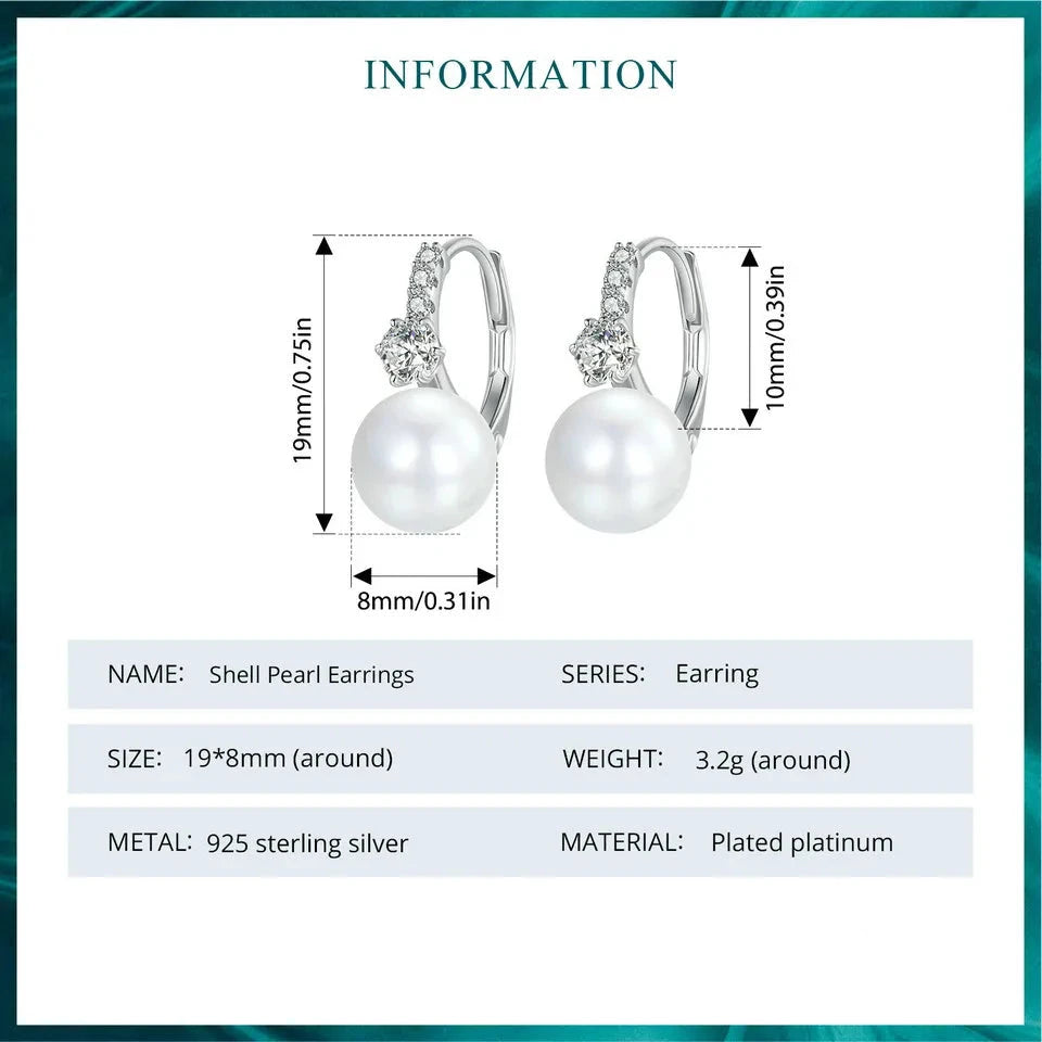 High Quality 925 Sterling Silver Elegant Earrings.