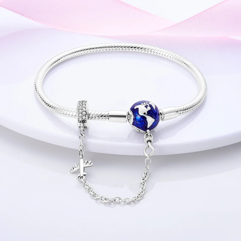 Charms Pure 925 Sterling Silver Bracelets. High Quality.