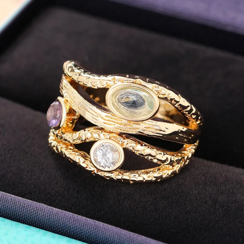 Excellent quality rings with colored stone.