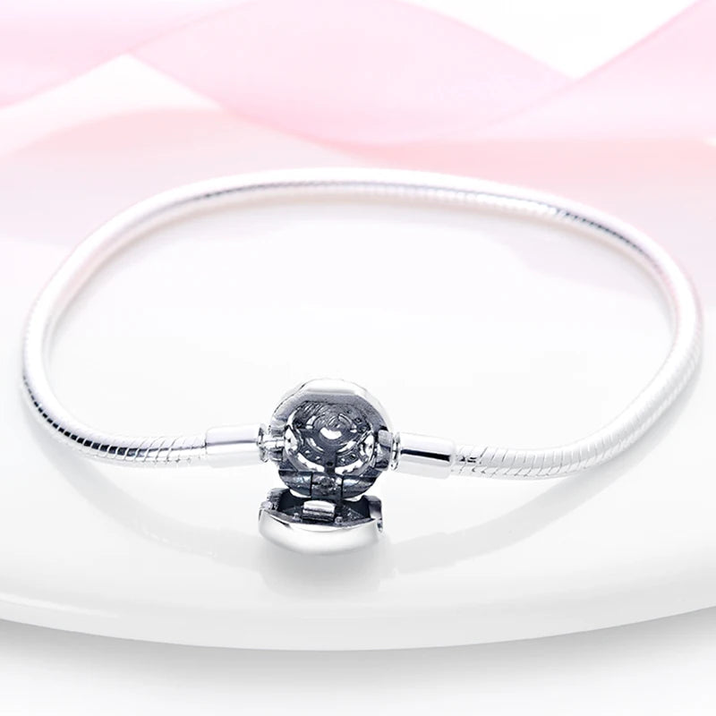 Charms Pure 925 Sterling Silver Bracelets. High Quality.