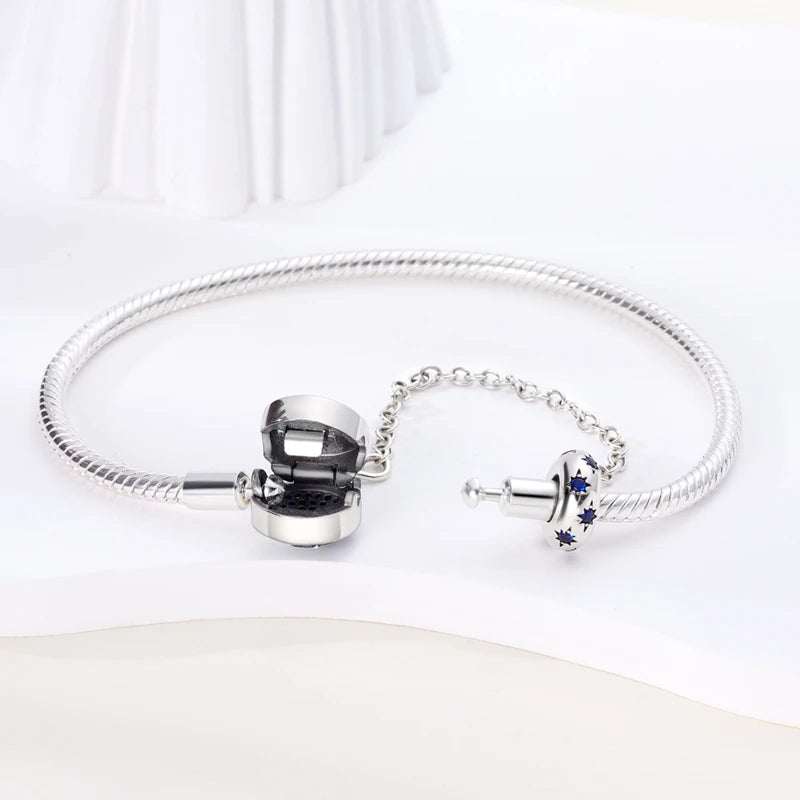 Charms Pure 925 Sterling Silver Bracelets. High Quality.