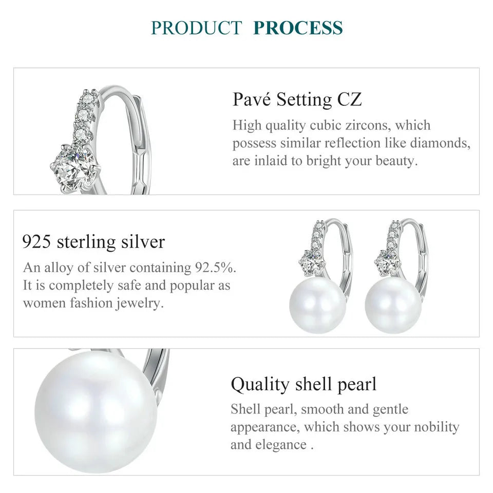 High Quality 925 Sterling Silver Elegant Earrings.