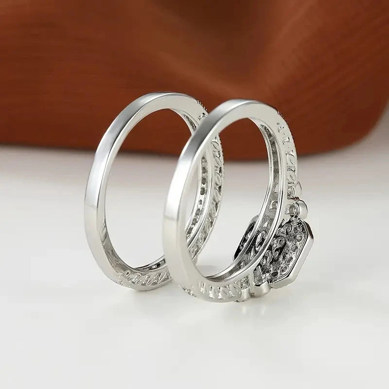 Luxury elegant princess rings.