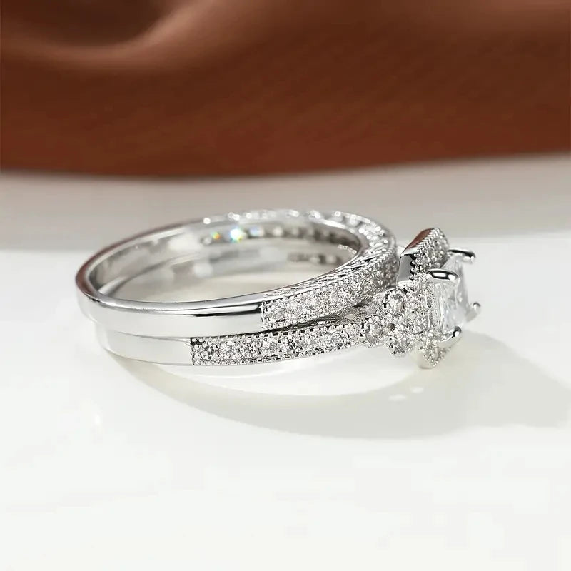 Luxury elegant princess rings.