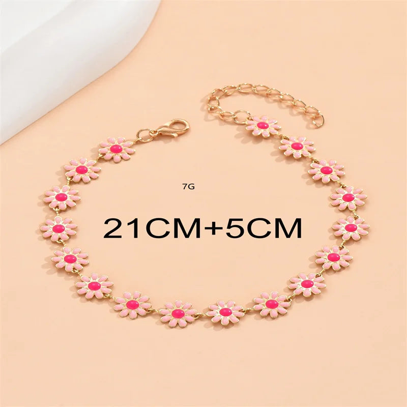 SO BEAUTIFUL Daisy shaped ankle bracelet.