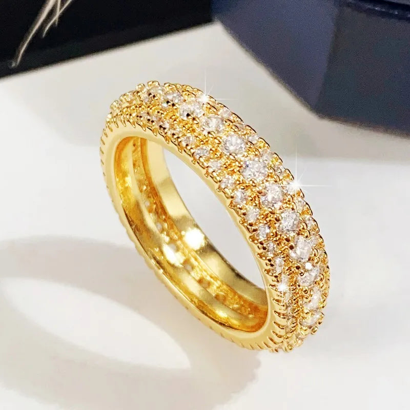 Sparkling Rings with CZ Luxury Wedding Bands.