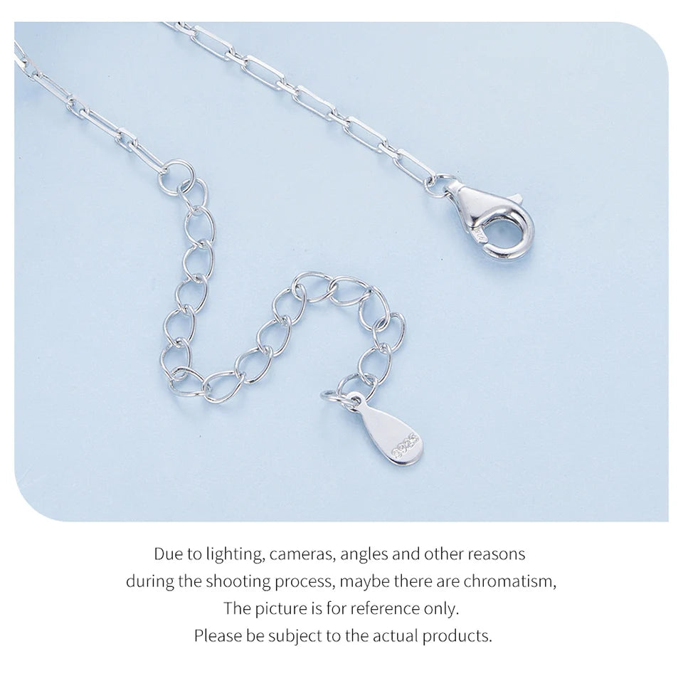 Genuine 925 Sterling Silver Charm Necklace.