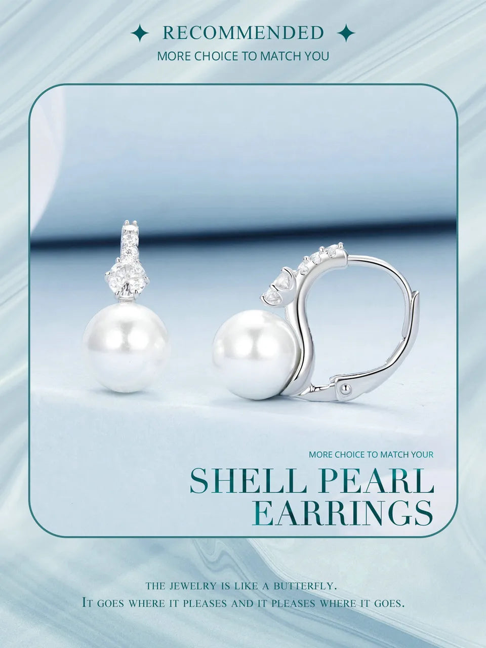 High Quality 925 Sterling Silver Elegant Earrings.