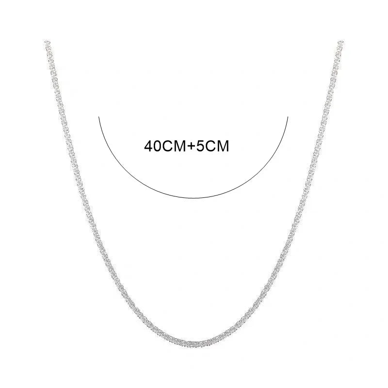 Sparkling clavicle chain choker necklace.