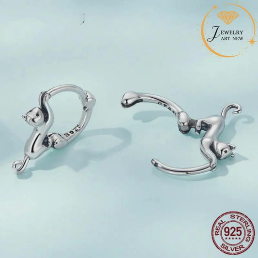 Genuine 925 sterling silver stud earrings.