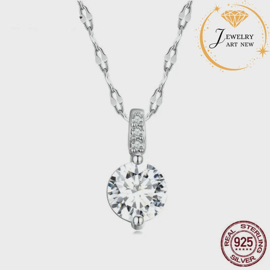 Charming pure 925 sterling silver necklace, fine jewelry.