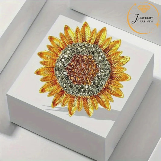 charming sunflower brooch .